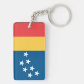 ノースカロライナ州ダーラム国旗 キーホルダー (裏面)