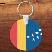 ノースカロライナ州ダーラム国旗 キーホルダー (正面)