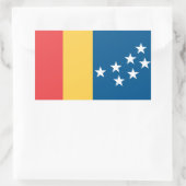 ノースカロライナ州ダーラム国旗 長方形シール (バッグ)