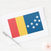 ノースカロライナ州ダーラム国旗 長方形シール (封筒)