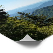 ノースカロライナ州チェロキーに近いブルーリッジ山脈 ポスター (角)