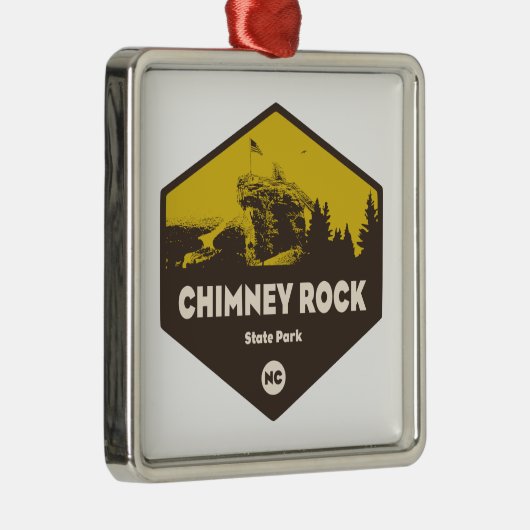 ノースカロライナ州チムニーロック州パーク メタルオーナメント (右)