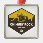 ノースカロライナ州チムニーロック州パーク メタルオーナメント (正面)