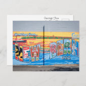 ノースカロライナ州ニューベルンからの挨拶 ポストカード (正面/裏面)