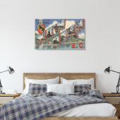 ノースカロライナ州ニューベルン – ラージ・レター・シーン キャンバスプリント (インサイチュ (寝室))