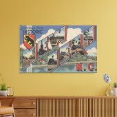 ノースカロライナ州ニューベルン – ラージ・レター・シーン キャンバスプリント (インサイチュ (リビング))