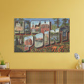 ノースカロライナ州ハイポイント – 大きな文字のシーン キャンバスプリント (インサイチュ (リビング))