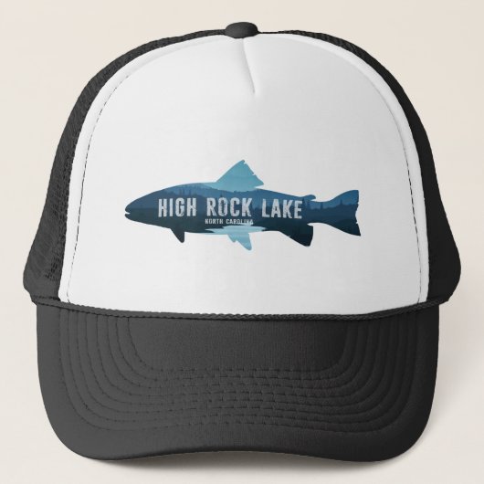 ノースカロライナ州ハイロック湖の魚 キャップ (正面)