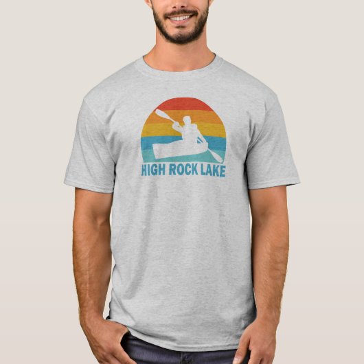 ノースカロライナ州ハイロック湖カヤック Tシャツ (正面)