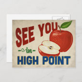 ノースカロライナ州ハイ・ポイントのリンゴ - ヴィンテージ旅行 ポストカード (正面/裏面)