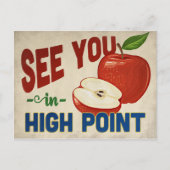 ノースカロライナ州ハイ・ポイントのリンゴ - ヴィンテージ旅行 ポストカード (正面)