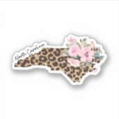 ノースカロライナ州ヒョウ花付きプリント シール (正面)