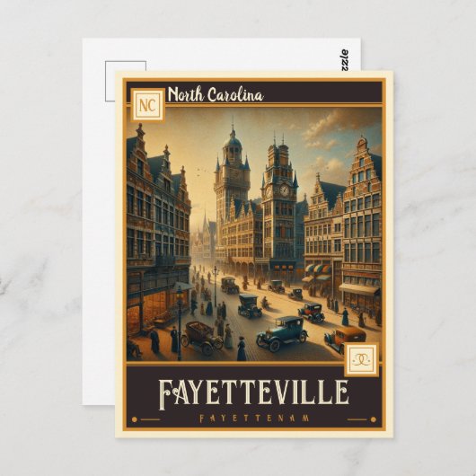 ノースカロライナ州ファイエットビル |ヴィンテージ ポストカード (正面/裏面)