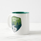 ノースカロライナ州フットヒルズトレイルノースカロライナ ツートーンマグカップ (正面左)