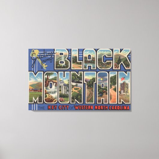 ノースカロライナ州ブラックマウンテン キャンバスプリント (正面)