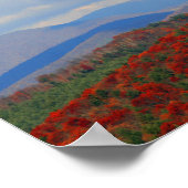 ノースカロライナ州ブルーリッジの秋 ポスター (角)