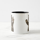 ノースカロライナ州ヘンダーソンビルピースベア ツートーンマグカップ (中央)