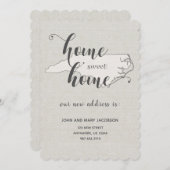 ノースカロライナ州ホームスイートホームに移動 招待状 (正面/裏面)