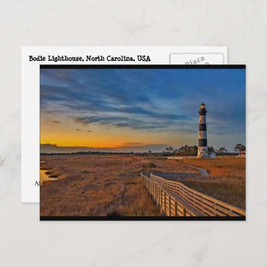 ノースカロライナ州ボディーライトハウス ポストカード (正面/裏面)
