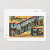 ノースカロライナ州モントリオール – ラージレターシーン2 ポストカード (正面/裏面)