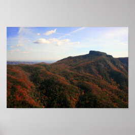 ノースカロライナ州リンヴィル峡谷のテーブルロック ポスター