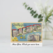 ノースカロライナ州ローリーからの挨拶 ポストカード (スタンド正面)