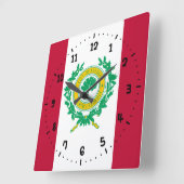 ノースカロライナ州ローリー州旗の壁時計 スクエア壁時計 (傾斜)