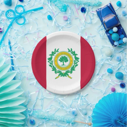 ノースカロライナ州ローリー州旗の紙プレート ペーパープレート (パーティー)