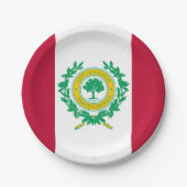 ノースカロライナ州ローリー州旗の紙プレート ペーパープレート (正面)