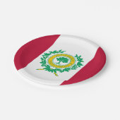 ノースカロライナ州ローリー州旗の紙プレート ペーパープレート (アングル)