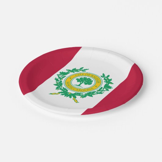 ノースカロライナ州ローリー州旗の紙プレート ペーパープレート (アングル)