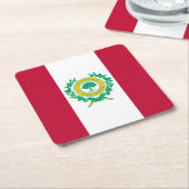 ノースカロライナ州ローリー州旗紙海岸 スクエアペーパーコースター (アングル)