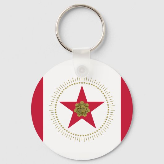 ノースカロライナ州ローリー州旗 キーホルダー (正面)