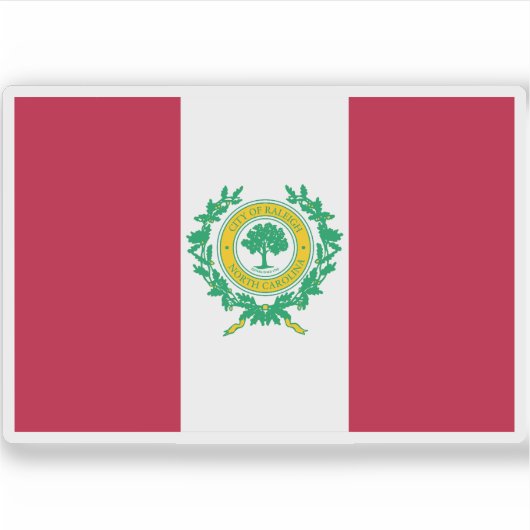 ノースカロライナ州ローリー州旗 シール (正面)