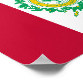 ノースカロライナ州ローリー州旗 ポスター (角)