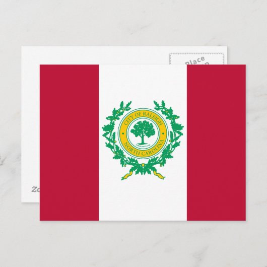 ノースカロライナ州ローリー州旗 ポストカード (正面/裏面)