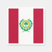 ノースカロライナ州ローリー紙ナプキンス州旗 スタンダードカクテルナプキン (正面)