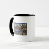 ノースカロライナ州ローリー – ラージ・レター・シーン2 マグカップ (正面左)