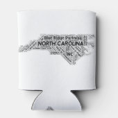 ノースカロライナ州ワードクラウド 缶クーラー (裏面)