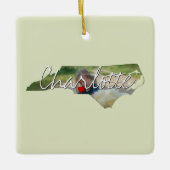 ノースカロライナ州写真の挿入と町の名前 セラミックオーナメント (正面)