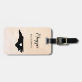 ノースカロライナ州地図スーツケースタグ, ウェディングパーティー ラゲッジタグ (正面横)