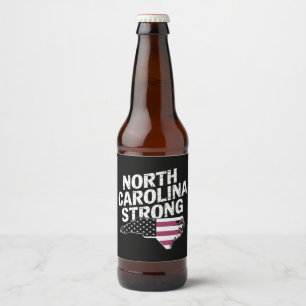 ノースカロライナ州強し NC Stateとアメリカ国旗 ビールラベル