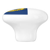 ノースカロライナ州旗とセラミックノブの引っ張り セラミックノブ (側面)