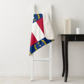 ノースカロライナ州旗と愛国心シェルパ毛布 シェルパブランケット (インサイチュ)