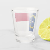 ノースカロライナ州旗と愛国的なショットグラス ショットグラス (裏面)