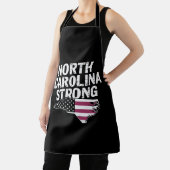 ノースカロライナ州旗とNC州と米国旗 エプロン (インサイチュ)