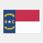 ノースカロライナ州旗のシール 長方形シール (正面)
