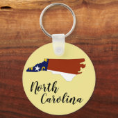 ノースカロライナ州旗の地図 キーホルダー (裏面)