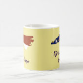 ノースカロライナ州旗の地図 コーヒーマグカップ (中央)