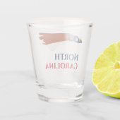 ノースカロライナ州旗の地図 ショットグラス (裏面)